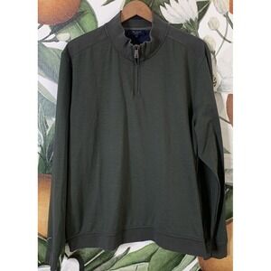 Ted Baker London Mens Size 7 US 3XL Green 1/4 Zip Pullover Sweater